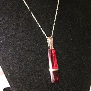 Sunstone sterling silver necklace new on card